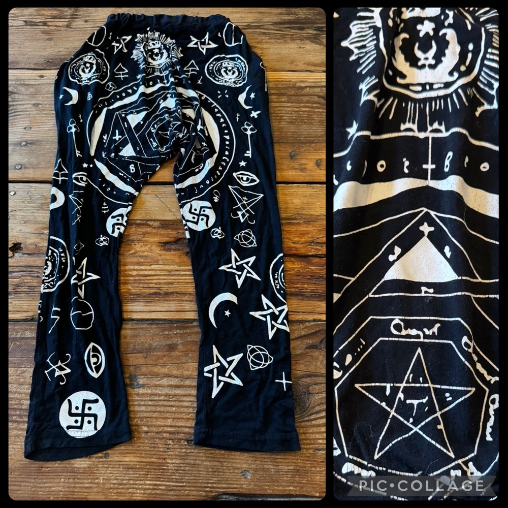 Black Spiritual Symbolic Harem Pants